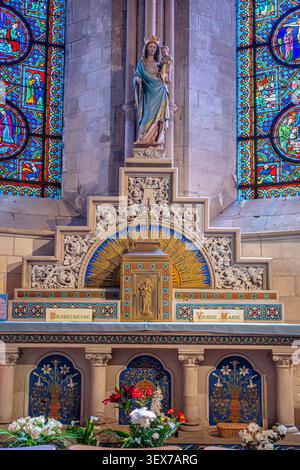 France, Calvados, Caen, Abbaye aux Hommes (Men Abbey) founded by William the Conqueror in the 11th century, Saint-Etienne abbey church Stock Photo