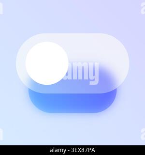 Glassmorphism toggle switch icon Stock Vector