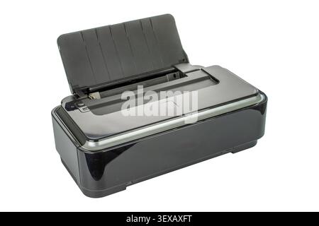 One printer isolated on white background, close-up. Stock Photo