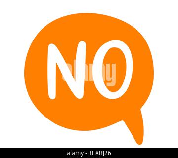 No speech bubble lettering for social media Stock Vector