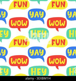 Colorful seamless pattern with speech bubbles Stock Vector
