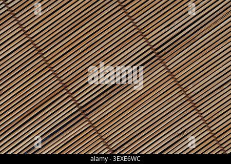 Diagonal Straw Mat Pattern Abstract Natural Background Stock Photo