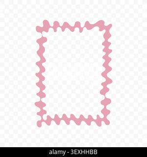 Pink Wavy Frame Illustration Stock Vector