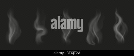 Realistic vector elements of haze isolated on transparent background Stock Vector