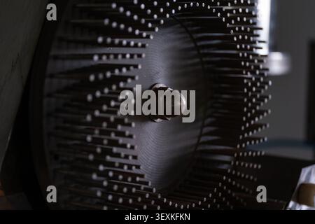 Precision Industrial Machine Component in Manufacturing Equipment Stock Photo