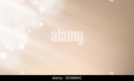Elegant abstract beige background with soft diagonal light rays and gentle bokeh effects for luxury corporate presentation banner or clean web design Stock Vector