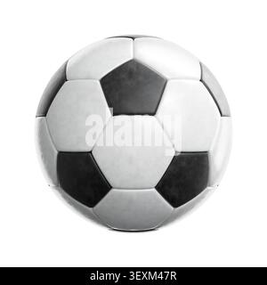 Soccer ball on a white background, symbolizing sport, competition, and healthy lifestyle. 3d rendering Stock Photo