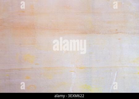 Light beige and soft orange watercolor texture on paper. Minimalist abstract background with subtle brush strokes and stains Stock Photo