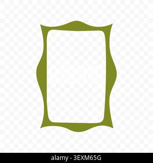 Green Wavy Decorative Frame Stock Vector