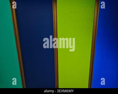 Minimalist Colorful Geometric Translucent Ceiling Panels Stock Photo