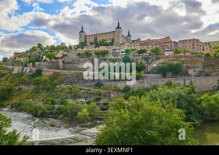 Panorama of the Alcazar in Toledo, Spain. Stock Photo