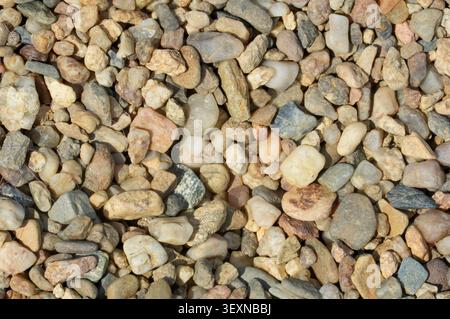 Gravel pebbles background texture, stone pebbles background Stock Photo