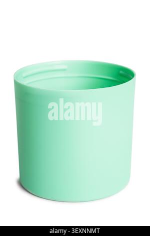 Plastic green bottle cap isolated on white background Stock Photo