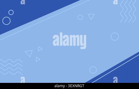 Abstract blue background showing a modern geometric pattern with various outlines of shapes, creating a simple texture for design use Stock Photo
