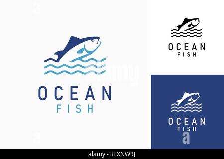 Ocean fish logo symbol icon design Stock Vector