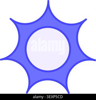 Colored Sun Icon. Vector Icon. Star at the Center of the Solar System. Source of Light, Heat, and Energy. Weather Concept Stock Vector
