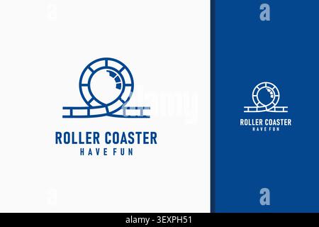 Roller coaster logo symbol icon design Stock Vector