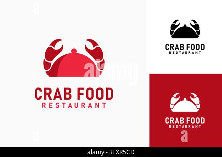 Crab dish logo symbol icon design Stock Vector