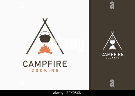 Survival cooking logo symbol icon design Stock Vector