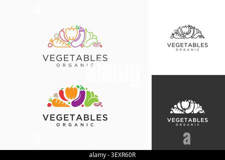 Vegetables logo symbol icon design Stock Vector