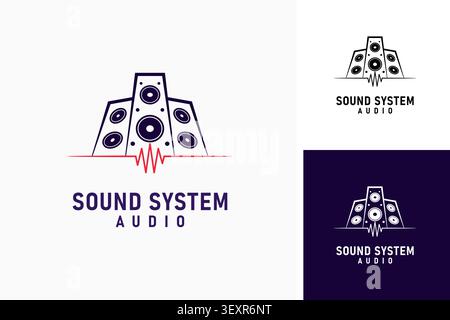 Sound system logo symbol icon design Stock Vector
