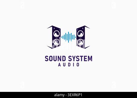 Sound system logo symbol icon design Stock Vector