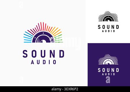 Sound system logo symbol icon design Stock Vector
