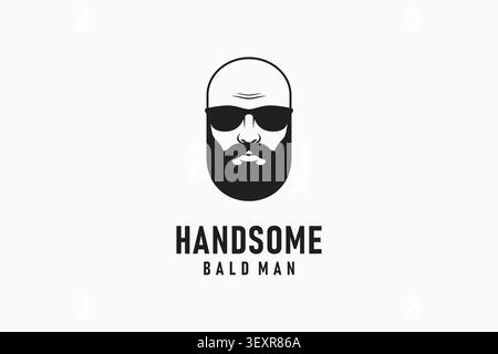 Bald man logo symbol icon design Stock Vector