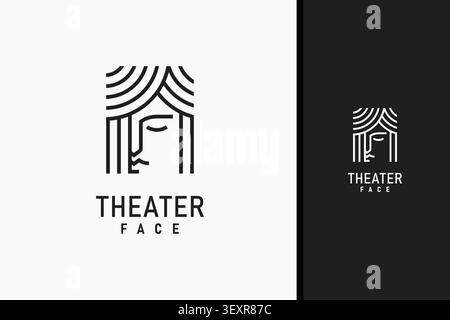 Theater face logo symbol icon design Stock Vector
