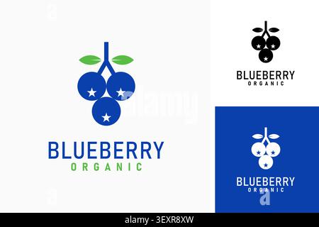 Blueberry logo symbol icon design Stock Vector