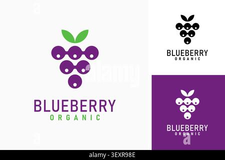 Blueberry logo symbol icon design Stock Vector