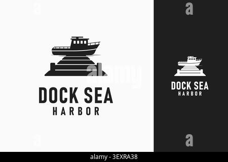 Boat dock logo symbol icon design Stock Vector