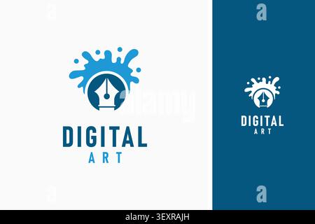 Digital art logo symbol icon design Stock Vector