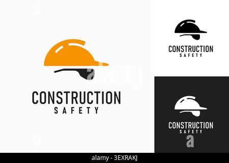 Helmet and goggles for safety construction logo symbol icon design Stock Vector