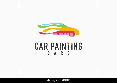 Car painting logo symbol icon design Stock Vector