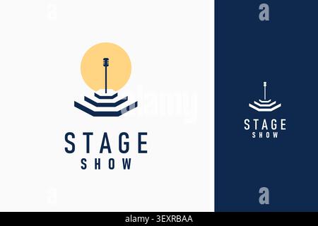 Show stage logo symbol icon design Stock Vector