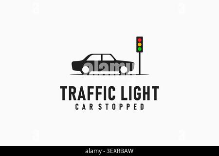Car traffic light logo symbol icon design Stock Vector