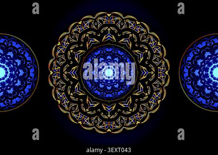 royal decorative mandala star ornament design Stock Vector