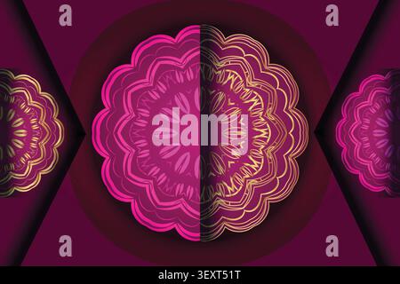 luxury glowing ornamental mandala texture Stock Vector