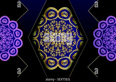 royal decorative mandala ornament backdrop Stock Vector