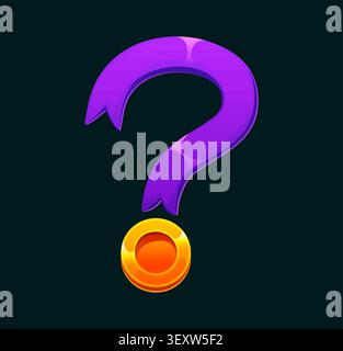 Cartoon soccer golden medal font question mark Stock Vector