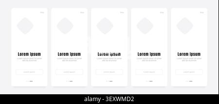Industry mobile application screen template Stock Vector