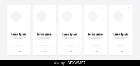 Industry mobile application screen template Stock Vector