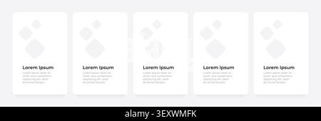 Industrial feature cards layout template Stock Vector