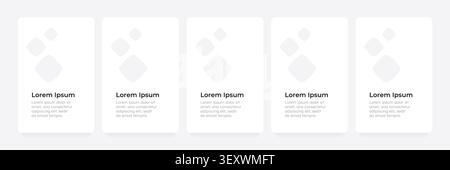 Industrial feature cards layout template Stock Vector