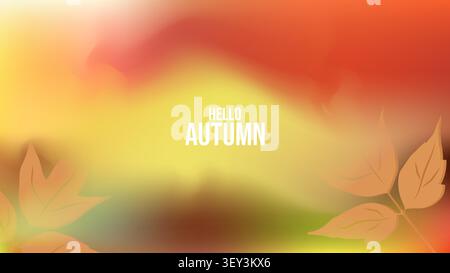 Abstract autumn mesh background with colorful gradient element and smooth texture. For branding advertising web design banner and marketing material. vector illustration. Stock Vector