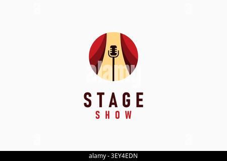 Show stage logo symbol icon design Stock Vector