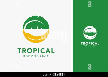 Banana leaf logo symbol icon design Stock Vector