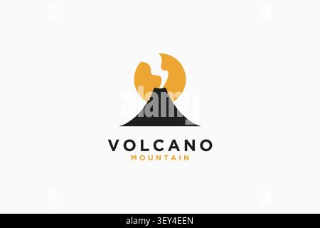 Volcano mountain logo symbol icon design Stock Vector