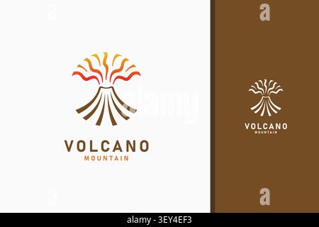Volcano mountain logo symbol icon design Stock Vector